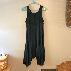 Free People Make it count emboss jade green dress